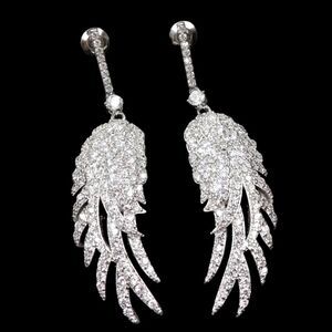 Sterling Silver Angel Wing Drop earrings